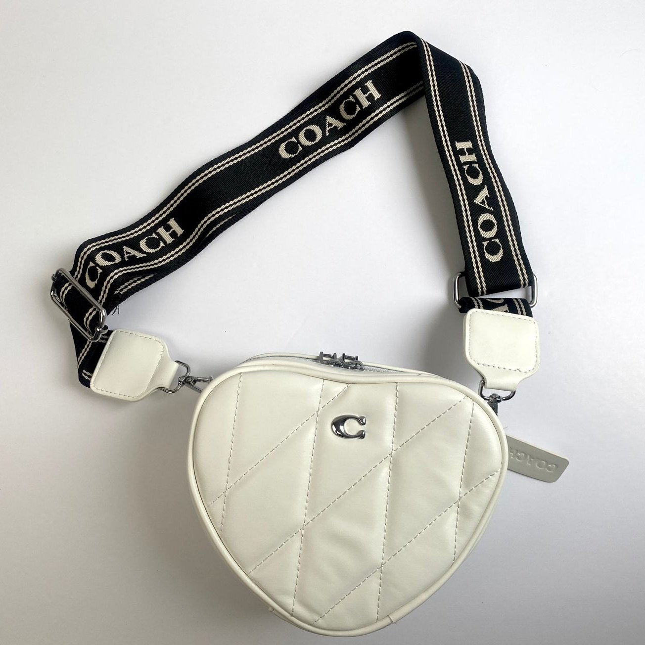 Bolso Coach Corazón Blanco