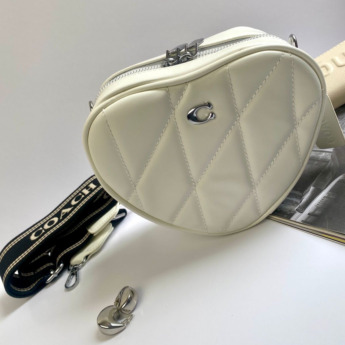 Bolso Coach Corazón Blanco